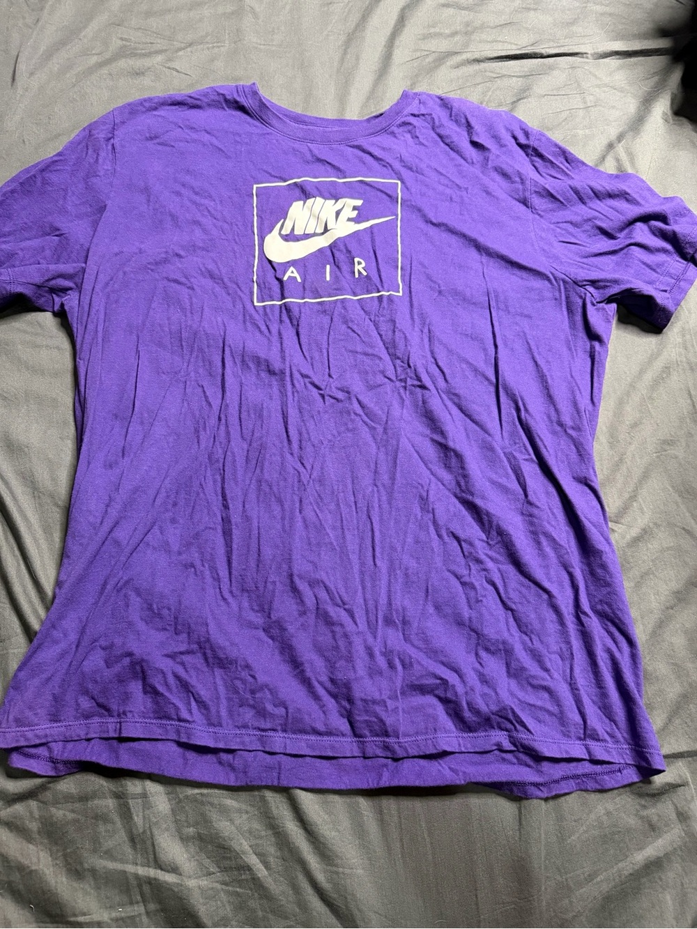 Nike Purple Short Sleeve Crewneck Tee with White Air Logo